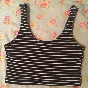 American Apparel Striped Crop Top